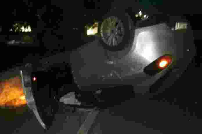 Bisceglie-Corato auto ribaltata