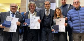 I biscegliesi Misino, Martucci e Monopoli insigniti delle benemerenze dal CONI Puglia