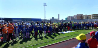 Sport e benessere psicofisico all’aria aperta, festa al “Ventura” per 400 bimbi del 1° c.d. “De Amicis”