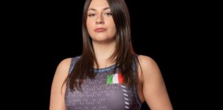 Valeria Simone in gara al Campionato Nazionale Universitario di lotta libera
