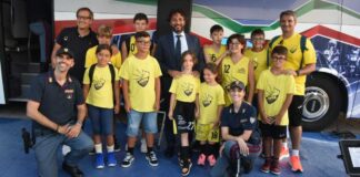 La Polizia di Stato con Lamborghini, Pullman Azzurro e Fullback della Scientifica sul waterfront