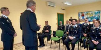 Tenenza dei Carabinieri di Bisceglie, le congratulazioni del generale Del Monaco per l’operazione “Recover”