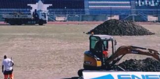 Habemus cantierem: mezzi e operai al lavoro al “Ventura” per il prato in sintetico