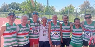 Pedone Riccardi da sogno a Misano: è oro e record italiano nella 4×1500 tra gli M75