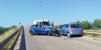Caos sulla SP85: scontro sul cavalcavia dell’A14, due feriti e traffico in tilt